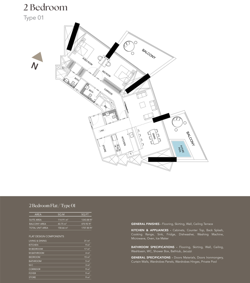 2 Bedrooms